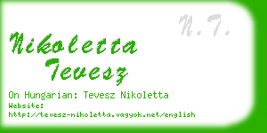 nikoletta tevesz business card